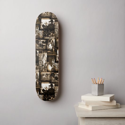 Rodeo Cowboy Rustic Western land Persoonlijk Skateboard (Muurkunst)