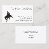 Rodeo Cowboy Silhouet Visitekaartje (Voorkant / Achterkant)