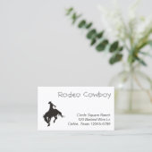Rodeo Cowboy Silhouet Visitekaartje (Staand voorkant)