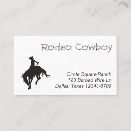 Rodeo Cowboy Silhouet Visitekaartje