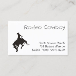 Rodeo Cowboy Silhouet Visitekaartje