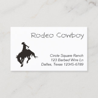 Rodeo Cowboy Silhouette Visitekaartje