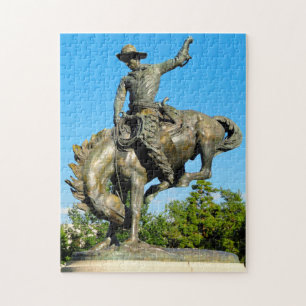 Rodeo Cowboy Statue Colorado. Legpuzzel