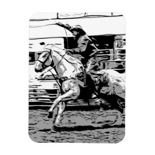Rodeo Cowboy - Steer Roping Event Magneet