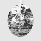 Rodeo Cowboy - Steer Roping Event Ornament (voorkant)