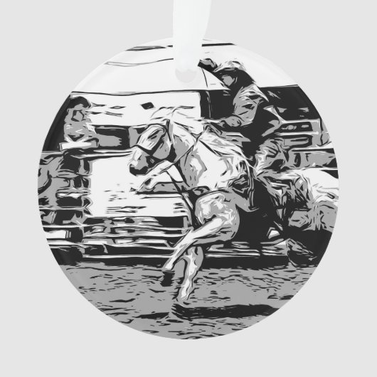 Rodeo Cowboy - Steer Roping Event Ornament (voorkant)