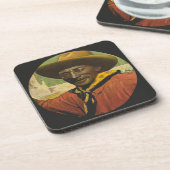 Rodeo Cowboy Steer Wrestling Onderzetters (Linkerzijde)