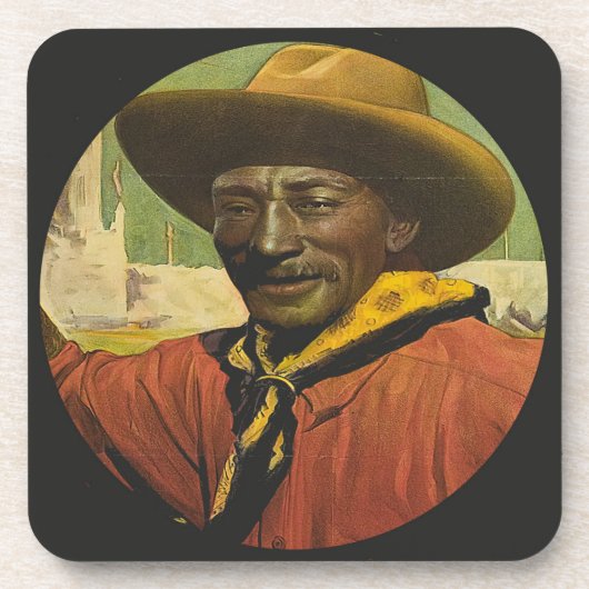 Rodeo Cowboy Steer Wrestling Onderzetters (Voorkant)