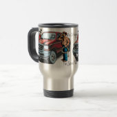 Rodeo Cowboy Travel Mug Reisbeker (Voorkant links)