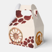 Rodeo cowboy verjaardag koe pony bedankdoosjes (Achterkant)