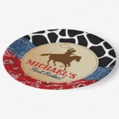 Rodeo Cowboy Verjaardagsfeestje Borden Papieren Bordje (Gekanteld)