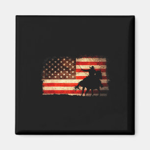 Rodeo Cowboy Western Country Paard Usa Vlag 4de Va Magneet