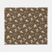 Rodeo Cowboy Western Horses Pattern Fleece Deken (Voorkant (Horizontaal))