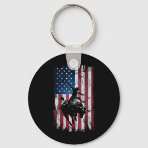 Rodeo Cowboy Western VS Vlag Cowboys Sleutelhanger