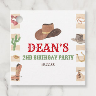 Rodeo Cowboy Western Wild West Verjaardagsfeest Bedankjes Labels