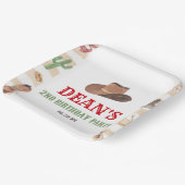 Rodeo Cowboy Western Wild West Verjaardagsfeest Papieren Bordje (Gebogen)