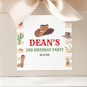 Rodeo Cowboy Western Wild West Verjaardagsfeest Vierkante Sticker