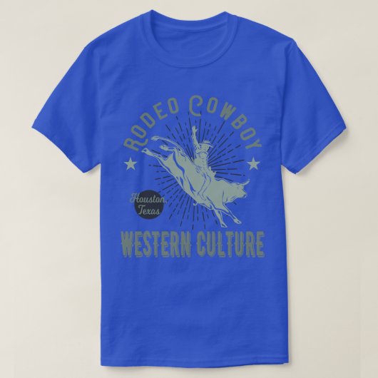 Rodeo Cowboy Westerne stijl T-shirt (Design voorkant)