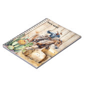 Rodeo cowboy Zuidelijke waterverf hooikcactus Notitieboek (Linkerzijde)