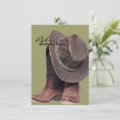 rodeo cowboylaarzen uit het westerne rustige land kaart (Staand voorkant)