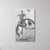 Rodeo Cowboys, Bucking Bronco door Remington Canvas Afdruk (Voorkant)