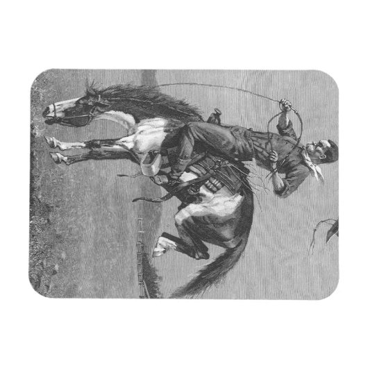  Rodeo Cowboys, Bucking Bronco door Remington Magneet (Horizontaal)
