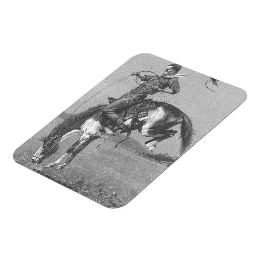  Rodeo Cowboys, Bucking Bronco door Remington Magneet (Linkerzijde)