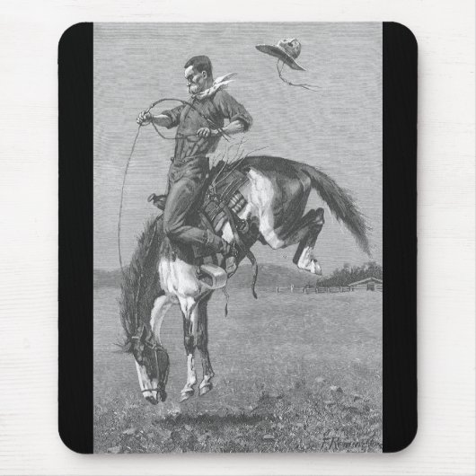  Rodeo Cowboys, Bucking Bronco door Remington Muismat (Voorkant)