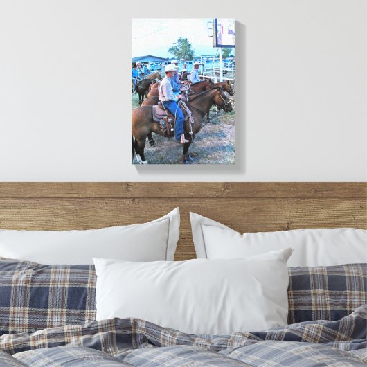 Rodeo Cowboys Canvas Afdruk (Insitu (Slaapkamer))