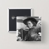 Rodeo Cowgirl: 1940 Vierkante Button 5,1 Cm (Voorkant /achterkant)