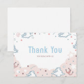 Rodeo Cowgirl Baby shower Dank je wel Kaart (Voorkant / Achterkant)