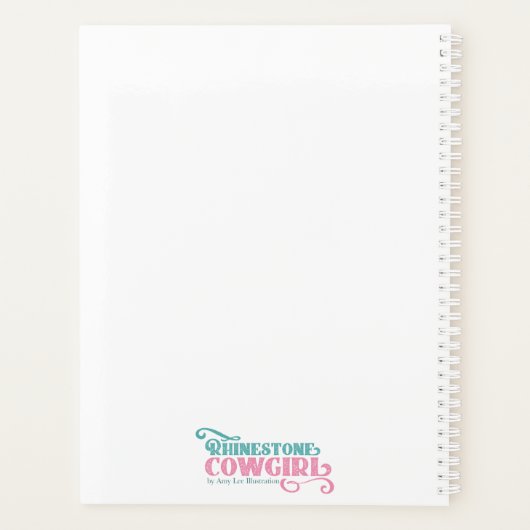 Rodeo Cowgirl Barrel Racer Planner Agenda (Achterkant)