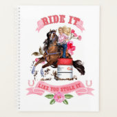 Rodeo Cowgirl Barrel Racer Planner Agenda (Voorkant)