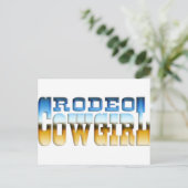 RODEO COWGIRL BRIEFKAART (Staand voorkant)
