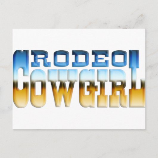 RODEO COWGIRL BRIEFKAART (Voorkant)