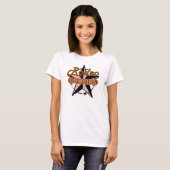 Rodeo Cowgirl Bruin en Roze T-shirt (Voorkant volledig)