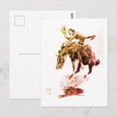 Rodeo Cowgirl (door C.M. Russell) Briefkaart (Voorkant / Achterkant)
