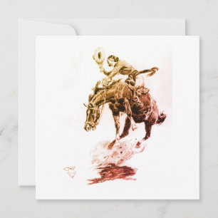 Rodeo Cowgirl (door C.M. Russell) Kaart