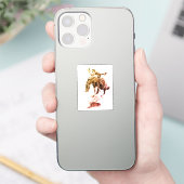 Rodeo Cowgirl (door C.M. Russell) Sticker (Telefoon)