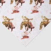 Rodeo Cowgirl (door C.M. Russell) Tissuepapier (Detail)