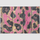 Rodeo Cowgirl Glam Pink Leopard Print Decoupage Tissuepapier (Voorkant)