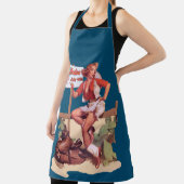  Rodeo Cowgirl Hitchin riep de Rodeo op Schort (Insitu)