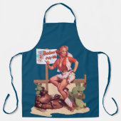  Rodeo Cowgirl Hitchin riep de Rodeo op Schort (Voorkant)