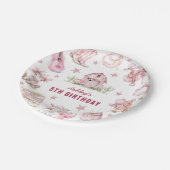 Rodeo Cowgirl Kinderen Verjaardag Papieren Bordje (Gekanteld)