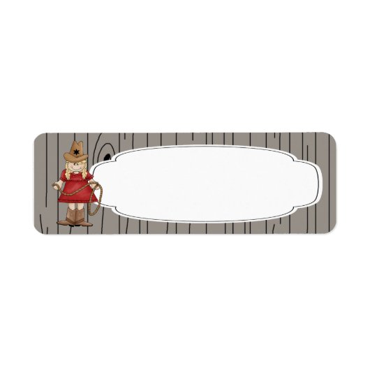 Rodeo Cowgirl Label (Voorkant)