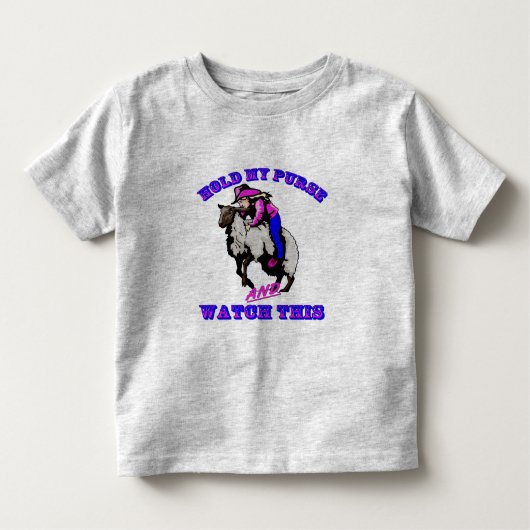 Rodeo Cowgirl Mutton Bustin" Purse Bekijk dit Kinder Shirts (Voorkant)
