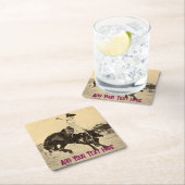  Rodeo Cowgirl op Bucking Photo Kartonnen Onderzetters (Insitu)