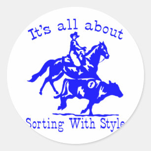 RODEO COWGIRL RONDE STICKER