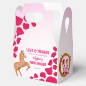 Rodeo cowgirl roze koe pony bedankdoosjes (Geopend)