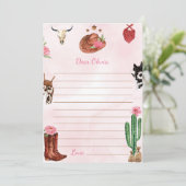 Rodeo Cowgirl Tijd Capsule Nota Bericht Kaart (Staand voorkant)